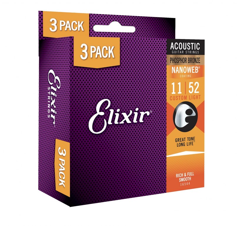 Elixir 3 PACK 11-52 Custom Light(16544)